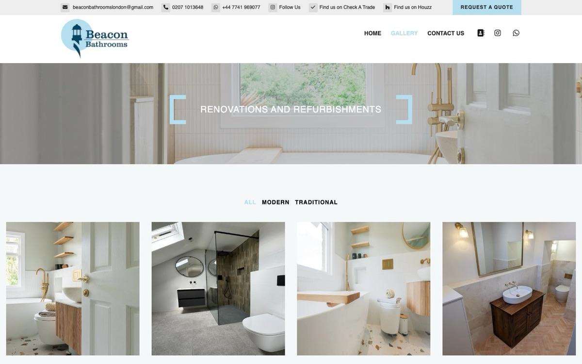 Beacon Bathrooms — Filterable project gallery